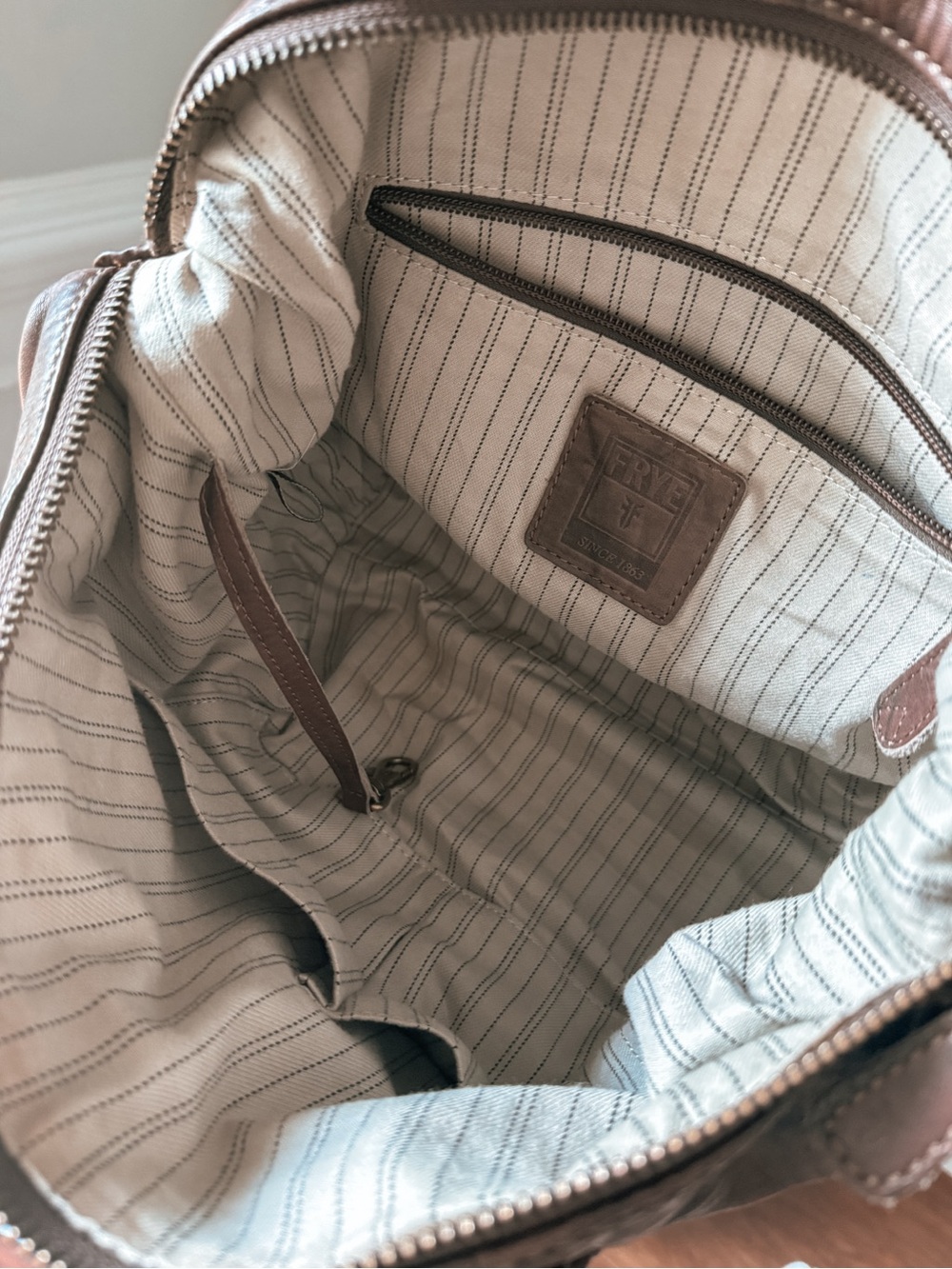 Frye Rustic Brown Leather Satchel - Picture 3 of 4